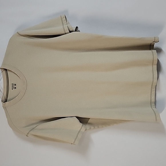 Columbia Men's Crewneck Short Sleeve Tan Thermal, Great for Layering, Size Large - Picture 1 of 4